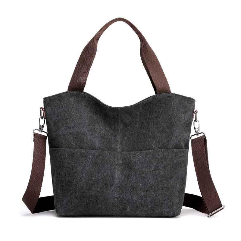 Women's shoulder canvas bag Black All Products