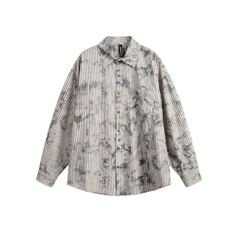 Striped long sleeved loose fitting shirt for women | MuddyStock Originals Yellow Stripes MuddyStock