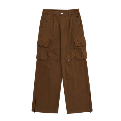 Wide Leg Autumn New Style Overalls For Women Brown MuddyStock