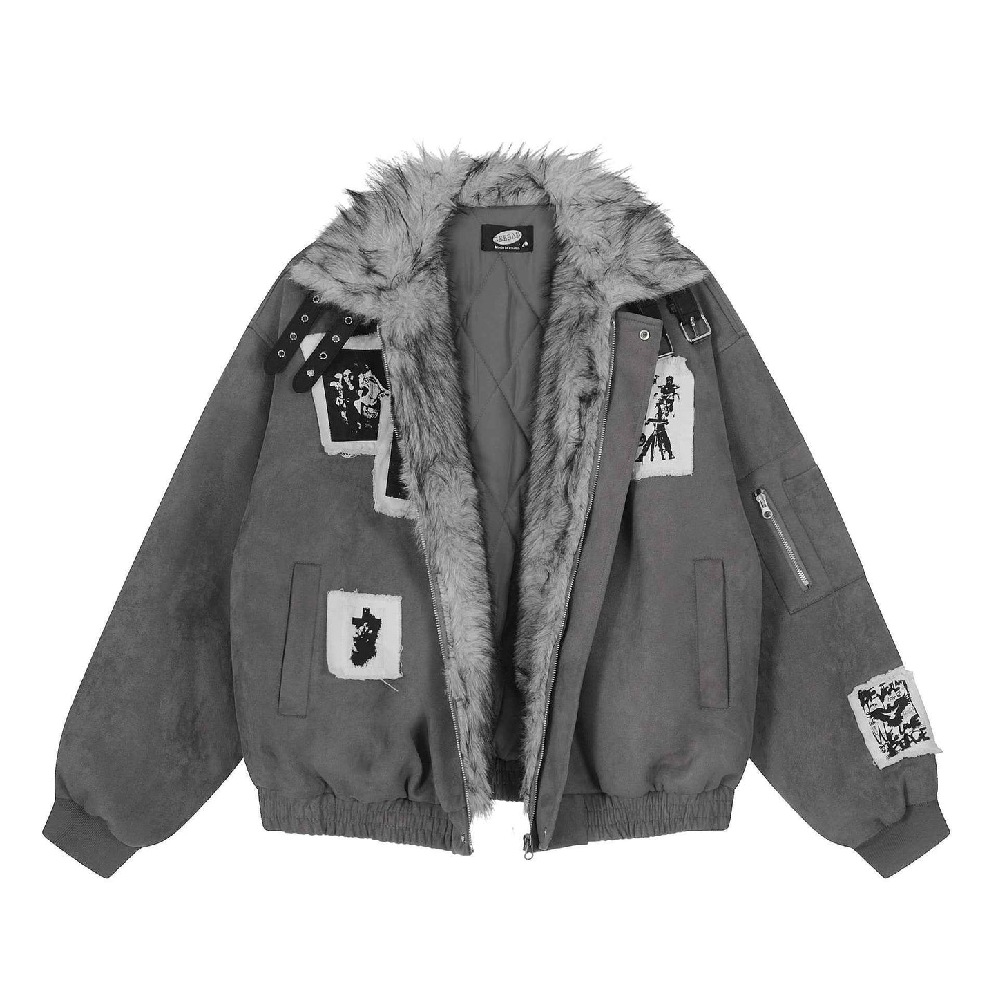 Wool collar jacket for men and women | MuddyStock Originals Gray MuddyStock