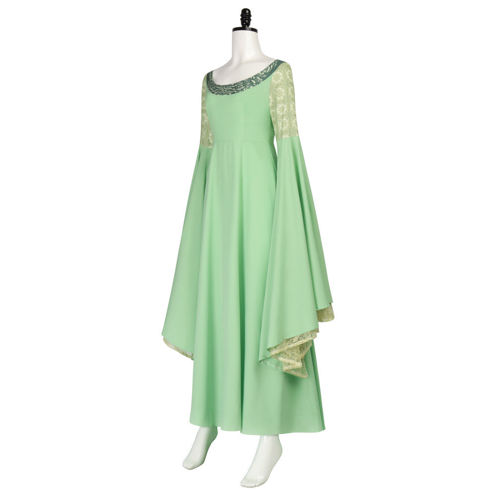 Arwen Cosplay Costume - The Lord of the Rings Green Short Style