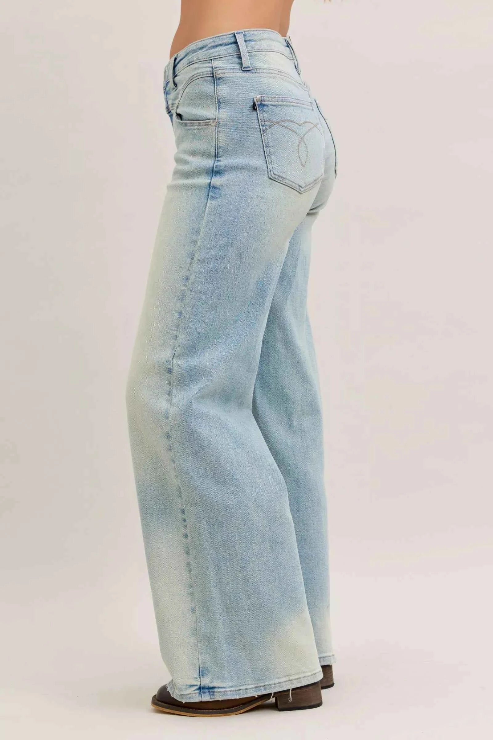 High Waist Column Straight Jeans For Women Trendsi