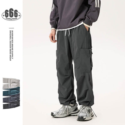 Casual Straight-leg Loose Cargo Pants Male MuddyStock