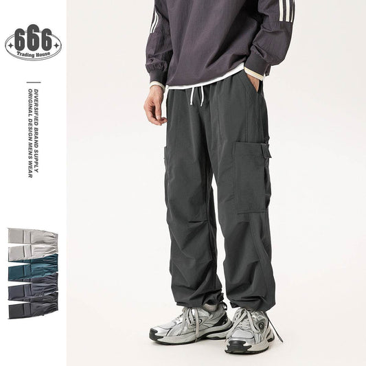 Casual Straight-leg Loose Cargo Pants Male MuddyStock