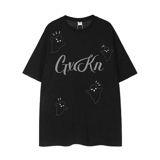 Little Devil Embroidered Casual Short Sleeve T-shirt For Men And Women MuddyStock