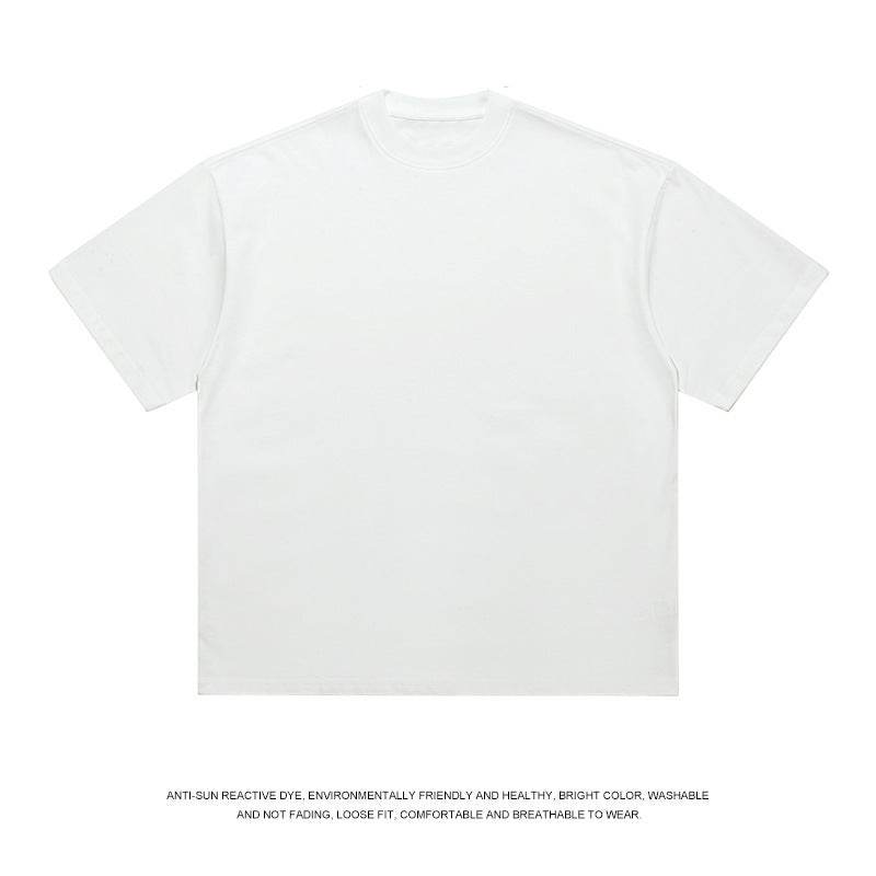 T-shirt Men's Loose Solid Color Bottoming Shirt White MuddyStock