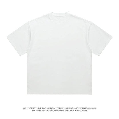 T-shirt Men's Loose Solid Color Bottoming Shirt White MuddyStock