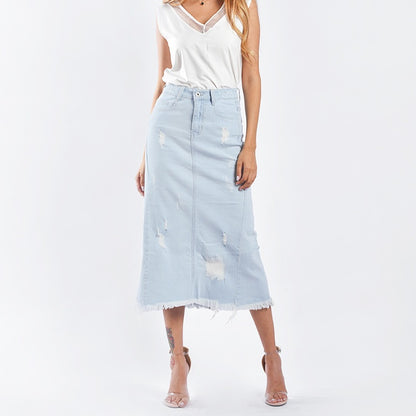 High waist denim skirt for women All Products