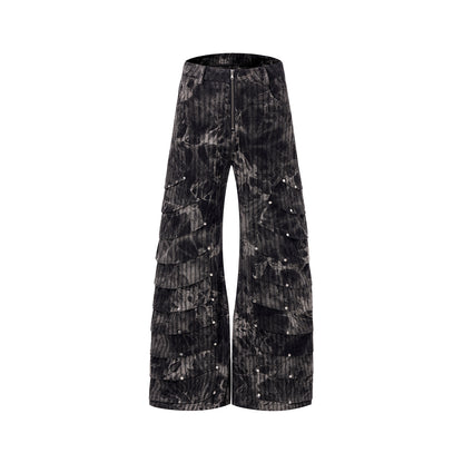 Men's Retro Wide Leg Mop Pants Picture Color All Products