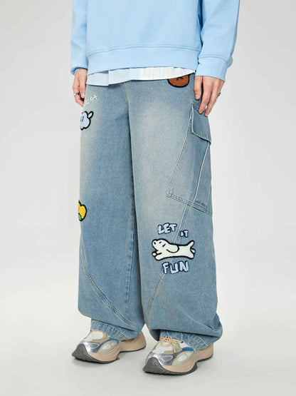 Puppy American-style Cargo Jeans For Men