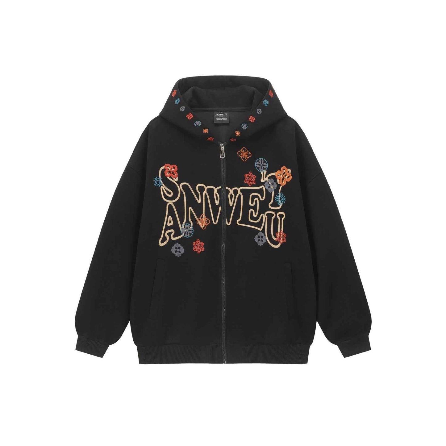 Loose Hoodie with Letter Embroidery For Women | MuddyStock Originals MuddyStock