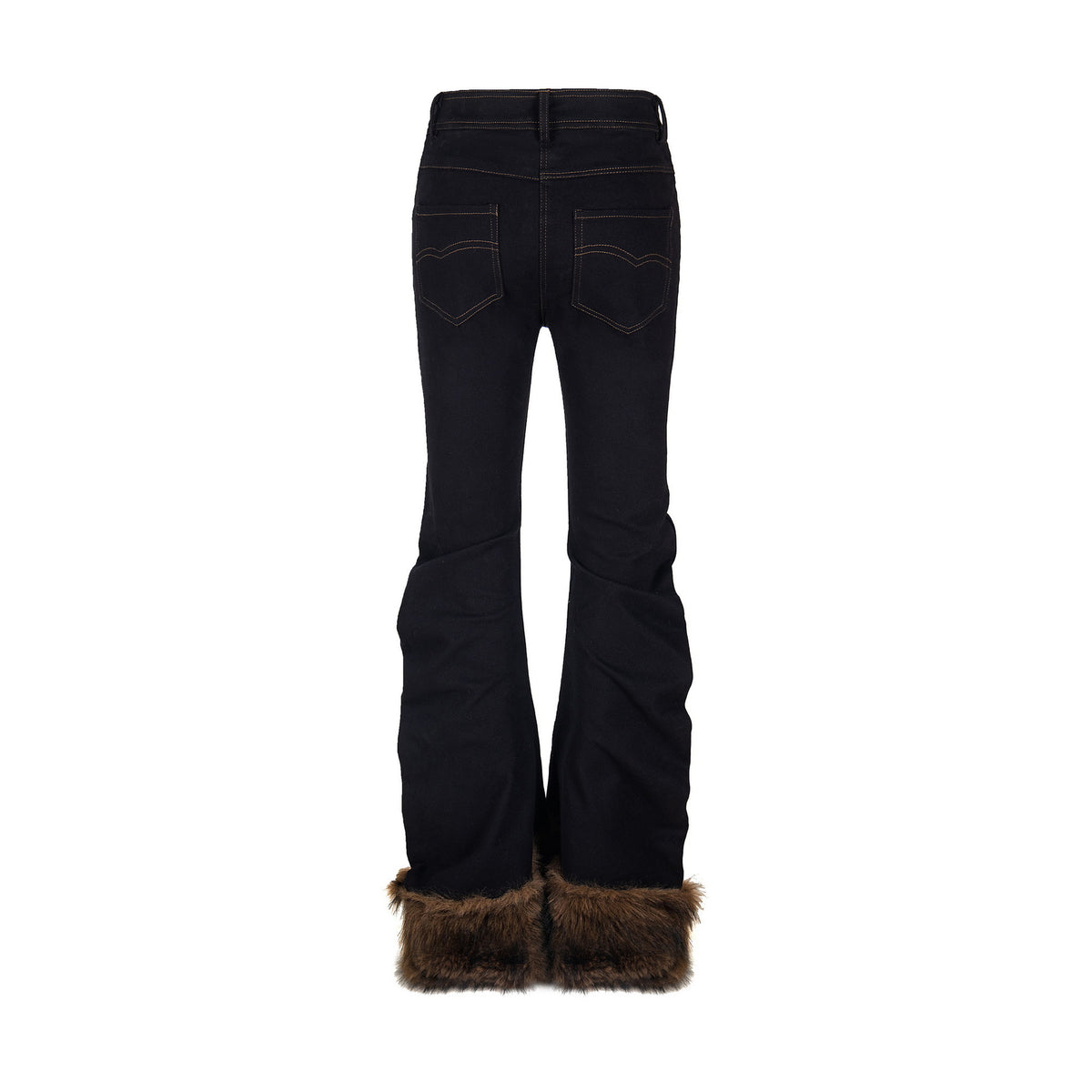 Bent blade pleated splicing slim fit flared jeans for women | MuddyStock Originals