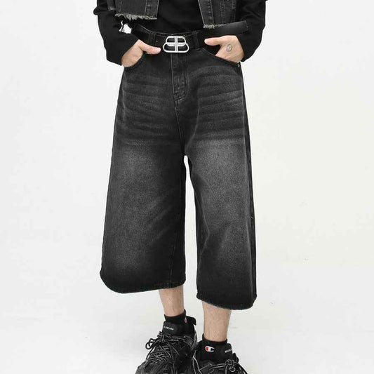 Retro Distressed Flared Cropped Pants For Men And Women MuddyStock