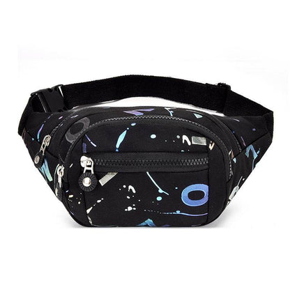 Women's Waist Bag Waterproof Chest Crossbody Black Style Two MuddyStock