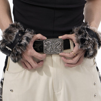 Double Dragon Metal Buckle Belt