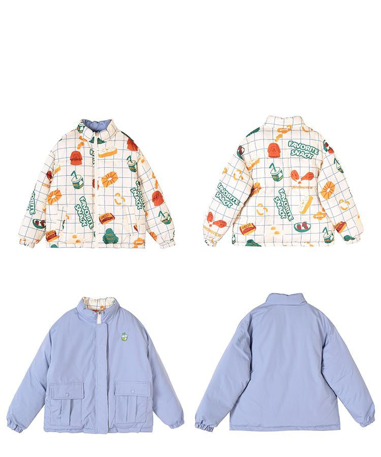 Women's Short Korean Style Loose-Fitting Padded Work Clothes