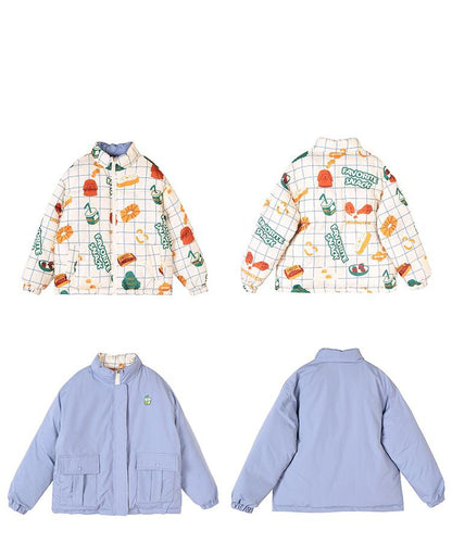 Women's Short Korean Style Loose-Fitting Padded Work Clothes