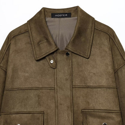 Leather pilot jacket for women | MuddyStock Originals