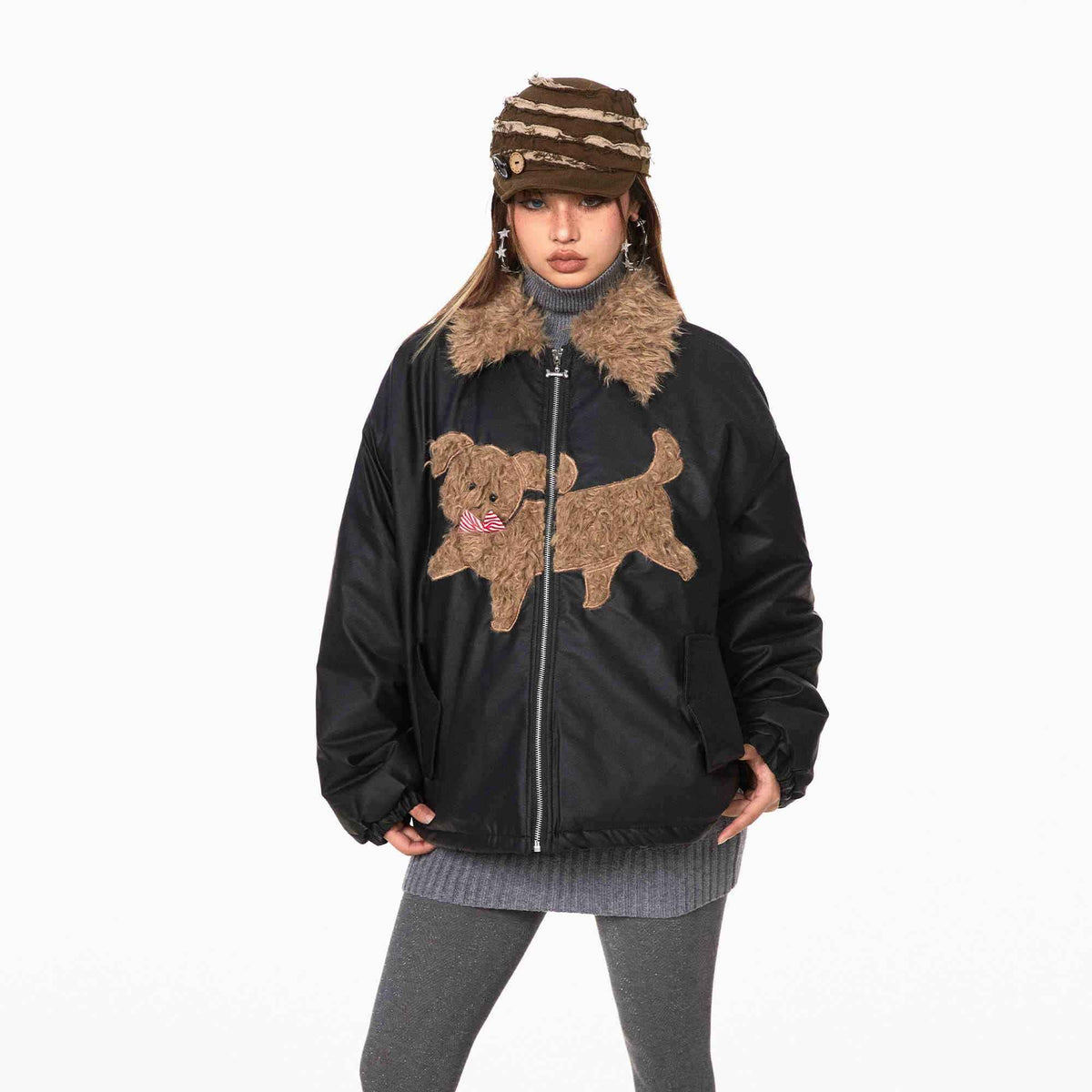 Loose Preppy Style Jacket For Women