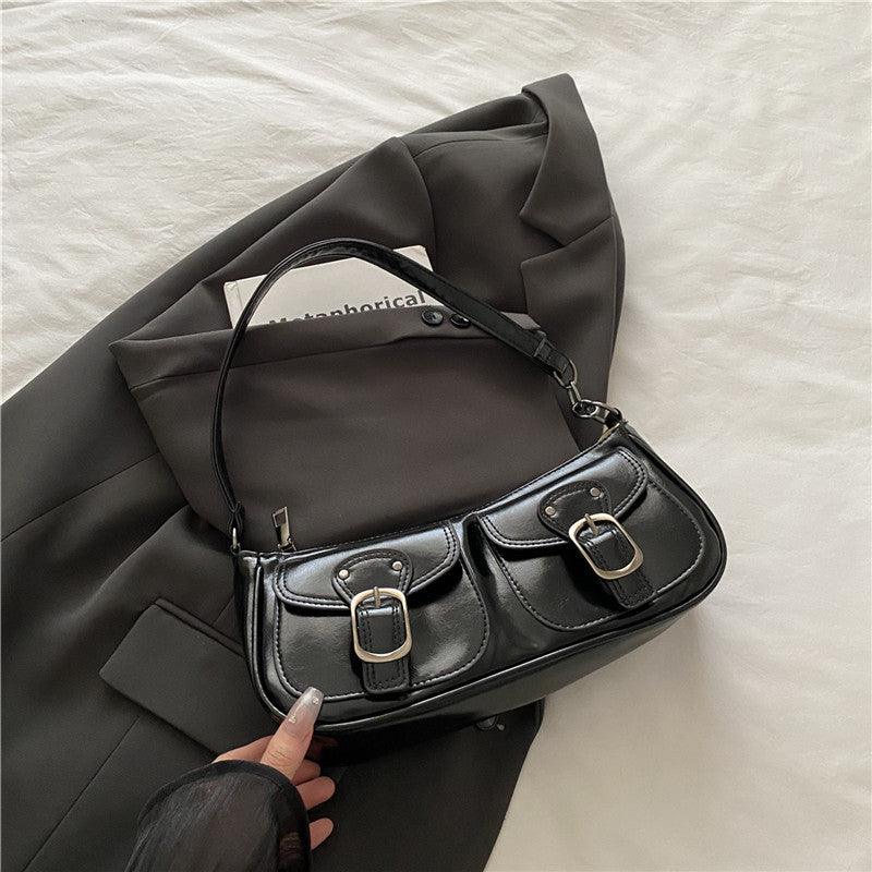 Simple Casual Shoulder Crossbody Square Bag For Women | MuddyStock Originals Black