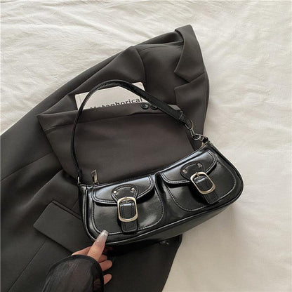Simple Casual Shoulder Crossbody Square Bag For Women | MuddyStock Originals Black