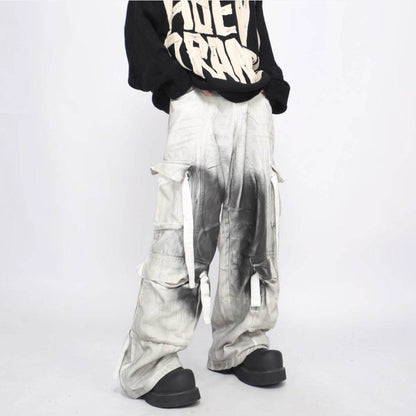 Splash Ink Multi-pocket Cargo Pants Men's Loose MuddyStock
