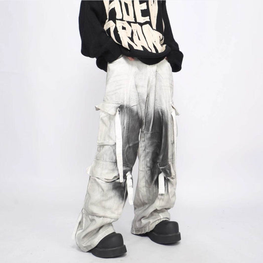 Splash Ink Multi-pocket Cargo Pants Men's Loose MuddyStock