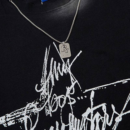Five-pointed Star Graffiti Necklace Vest For Men And Women MuddyStock