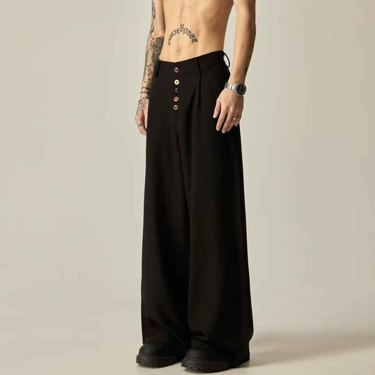 Men's Casual Vertical Tube Wide-leg Pants MuddyStock