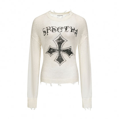 Hollow knit sweater top for women | MuddyStock Originals MuddyStock