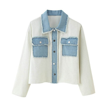 Knitted Stitching Jeans Cardigan Jacket MuddyStock