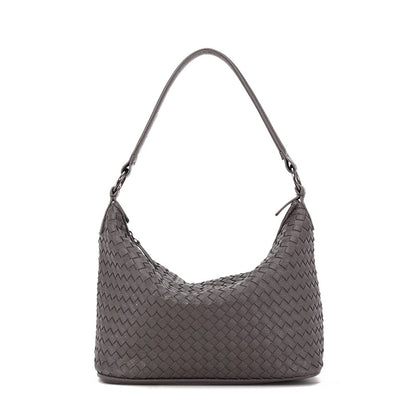 Woven Women's Shoulder Bag Dark Grey