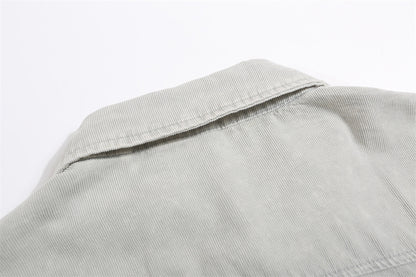 Letter Pocket Embroidered Casual Shirt For Men MuddyStock