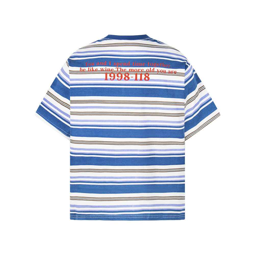 Contrast striped short sleeved t-shirt for men | MuddyStock Originals