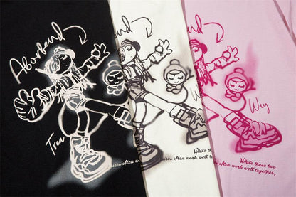 Cartoon Cotton T-shirt For Men And Women MuddyStock