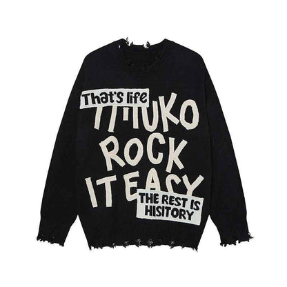 Printed sweater for men and women | MuddyStock Originals Black MuddyStock