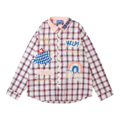 Retro Fish Long Sleeve Shirt For Women Picture Color eprolo