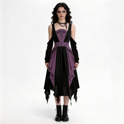Gothic Women's Vampire Witch Dress For Halloween