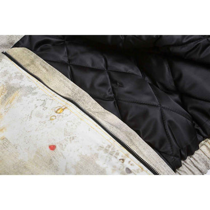 American Retro Printed Padded Jacket For Men And Women MuddyStock