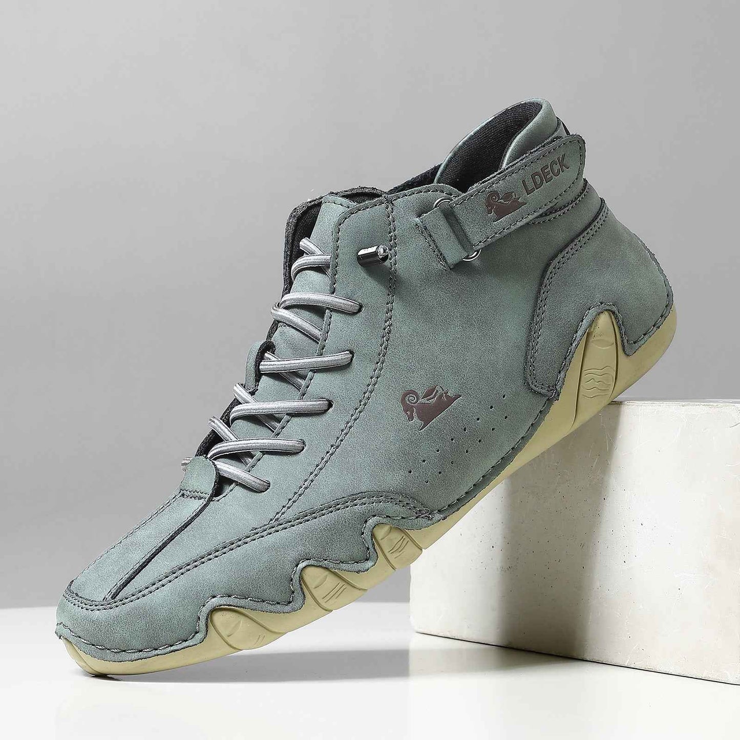 High-top martin men's shoes green