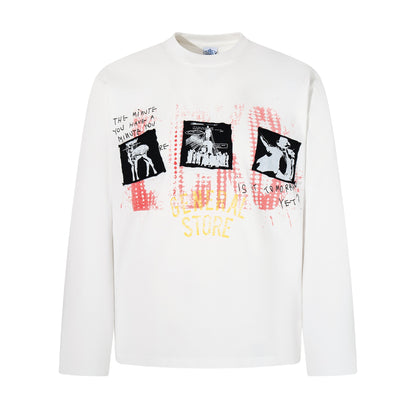 Printed Graffiti T-shirt For Men | MuddyStock Originals White