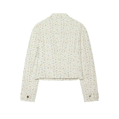 Floral print denim jacket + pants set for women | MuddyStock Originals