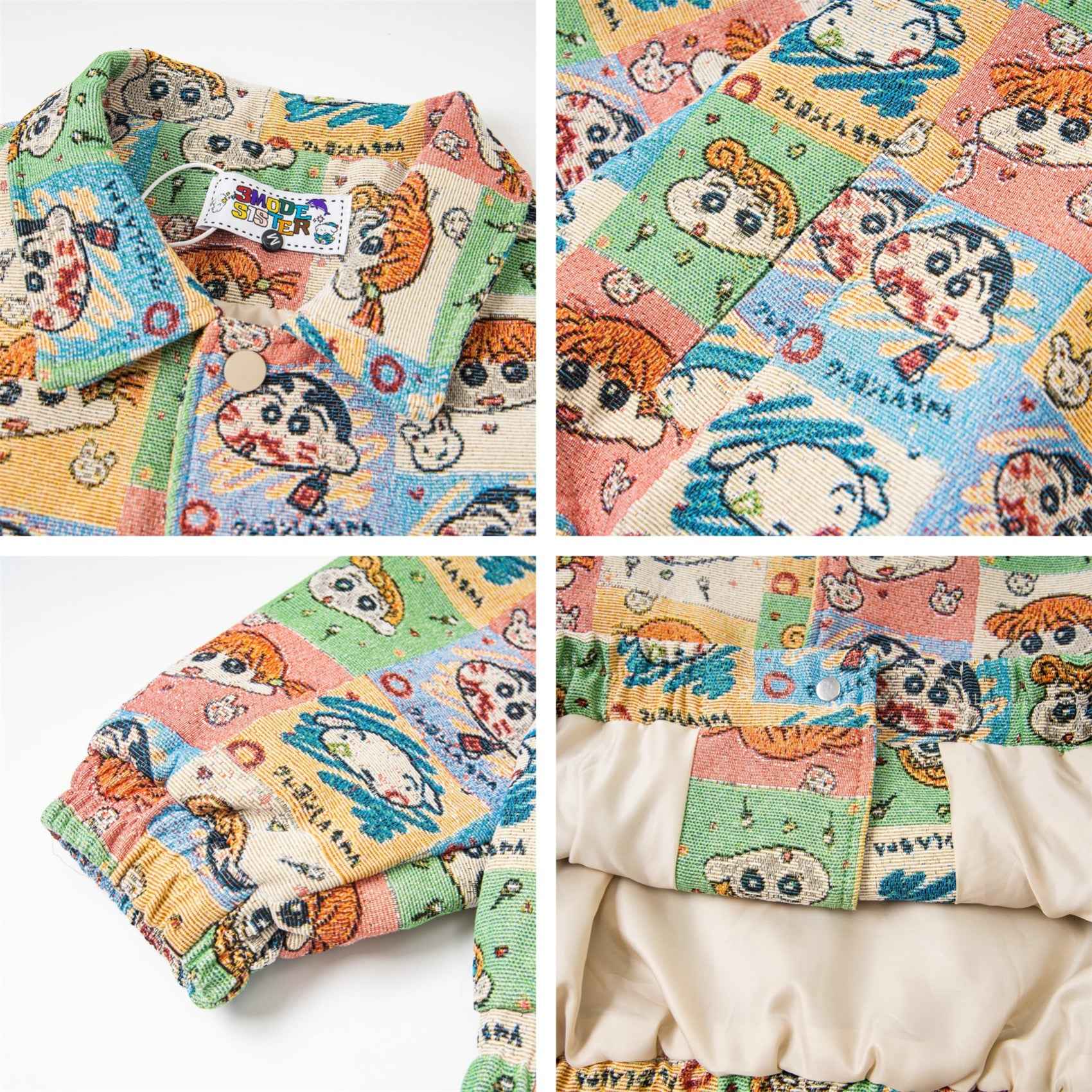 Retro Cartoon All-Over Print Lapel Jacket For Men And Women | MuddyStock Originals MuddyStock