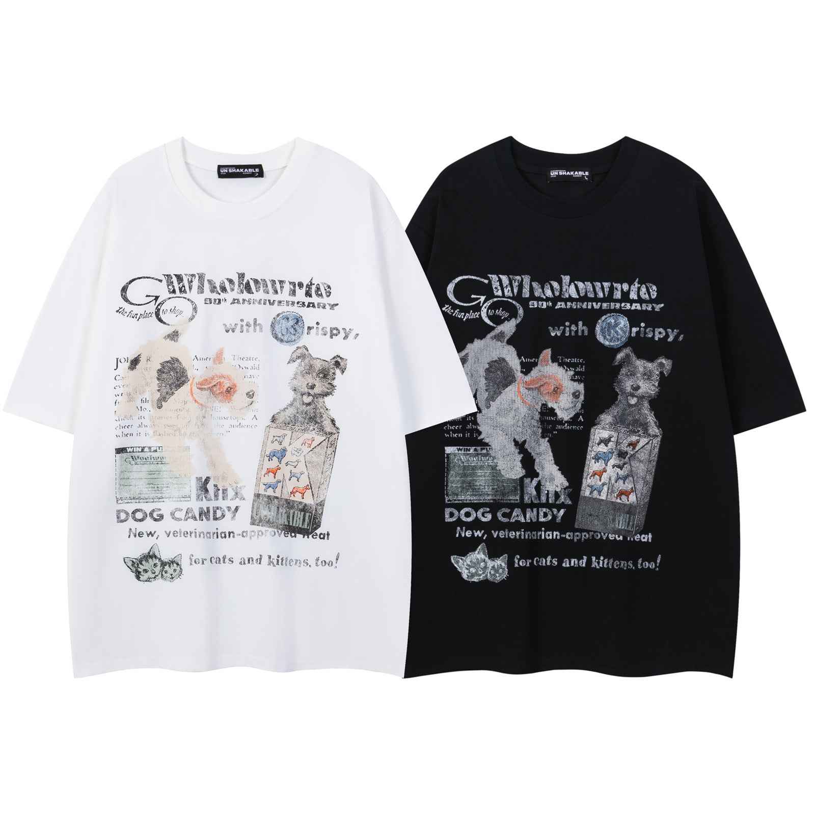 Street Graffiti Dog Print Short Sleeve T-Shirt For Men And Women | MuddyStock Originals MuddyStock