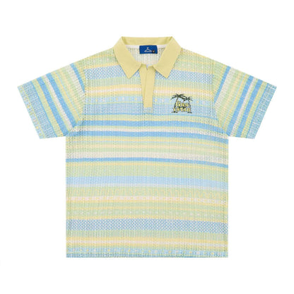 Printed Shirt Loose Leisure All-matching Men's T-shirt Yellow