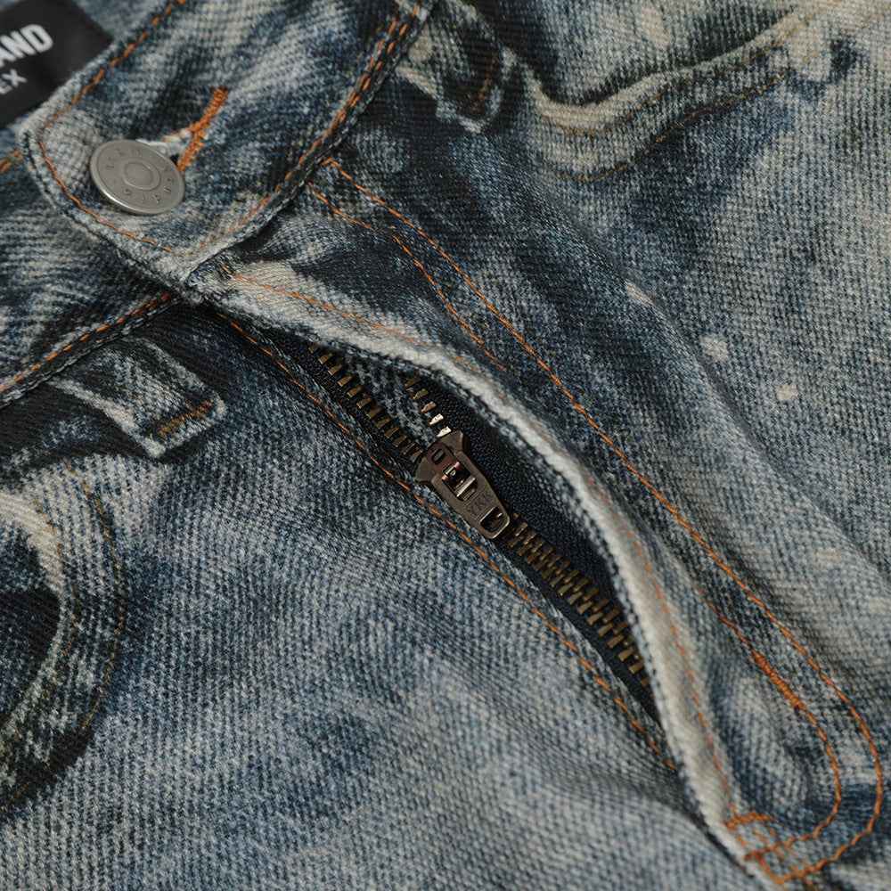Make old splashed ink painted denim straight leg pants for men | MuddyStock Originals