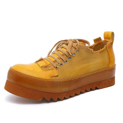 Canvas Breathable Hand Dyed Thick Soled Shoes For Men And Women null