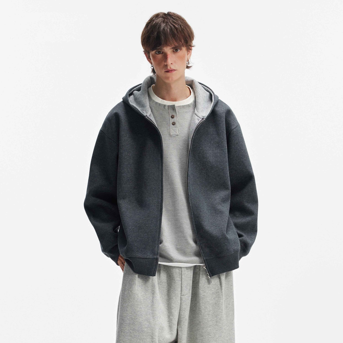 Men's zipper hoodie Dark Grey MuddyStock