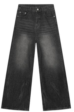 Wide Leg Jeans with Pockets For Men | MuddyStock Originals Dark Gray