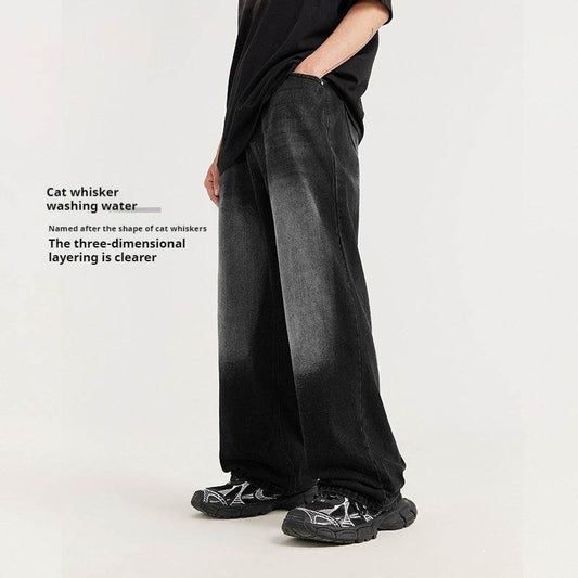 INF Men's Street Retro Wide Leg Jeans MuddyStock